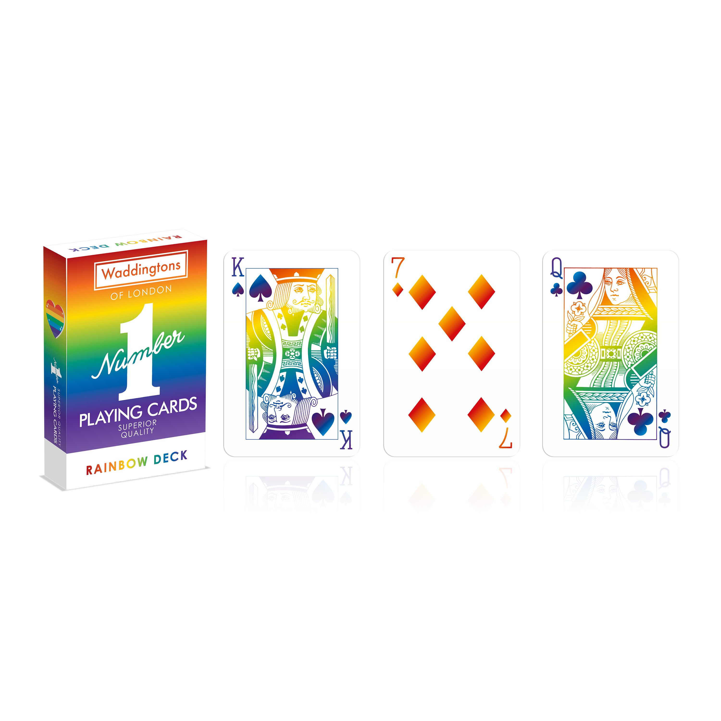 Number 1 Spielkarten Rainbow Edition