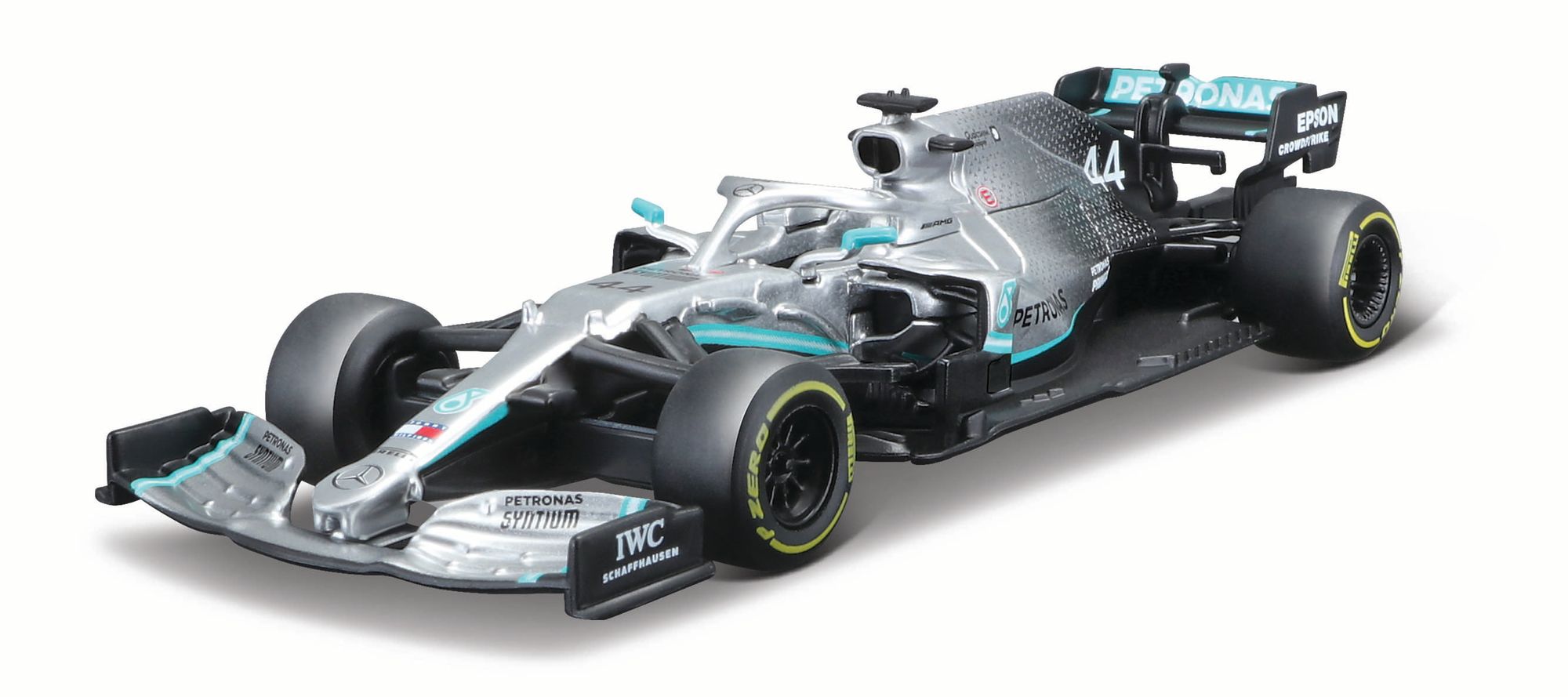 BBurago Mercedes AMG Petronas F1 W10 EQ Power+ Hamilton Modellauto (Maßstab 1:43)