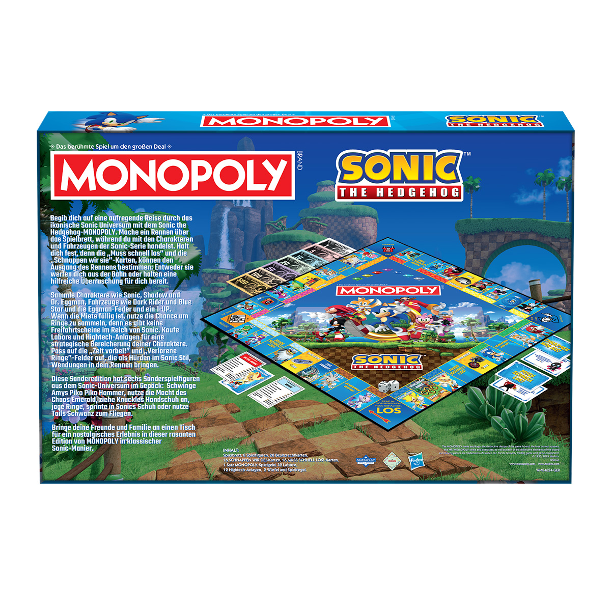 Monopoly - Sonic + 6 EXTRA Spielfiguren