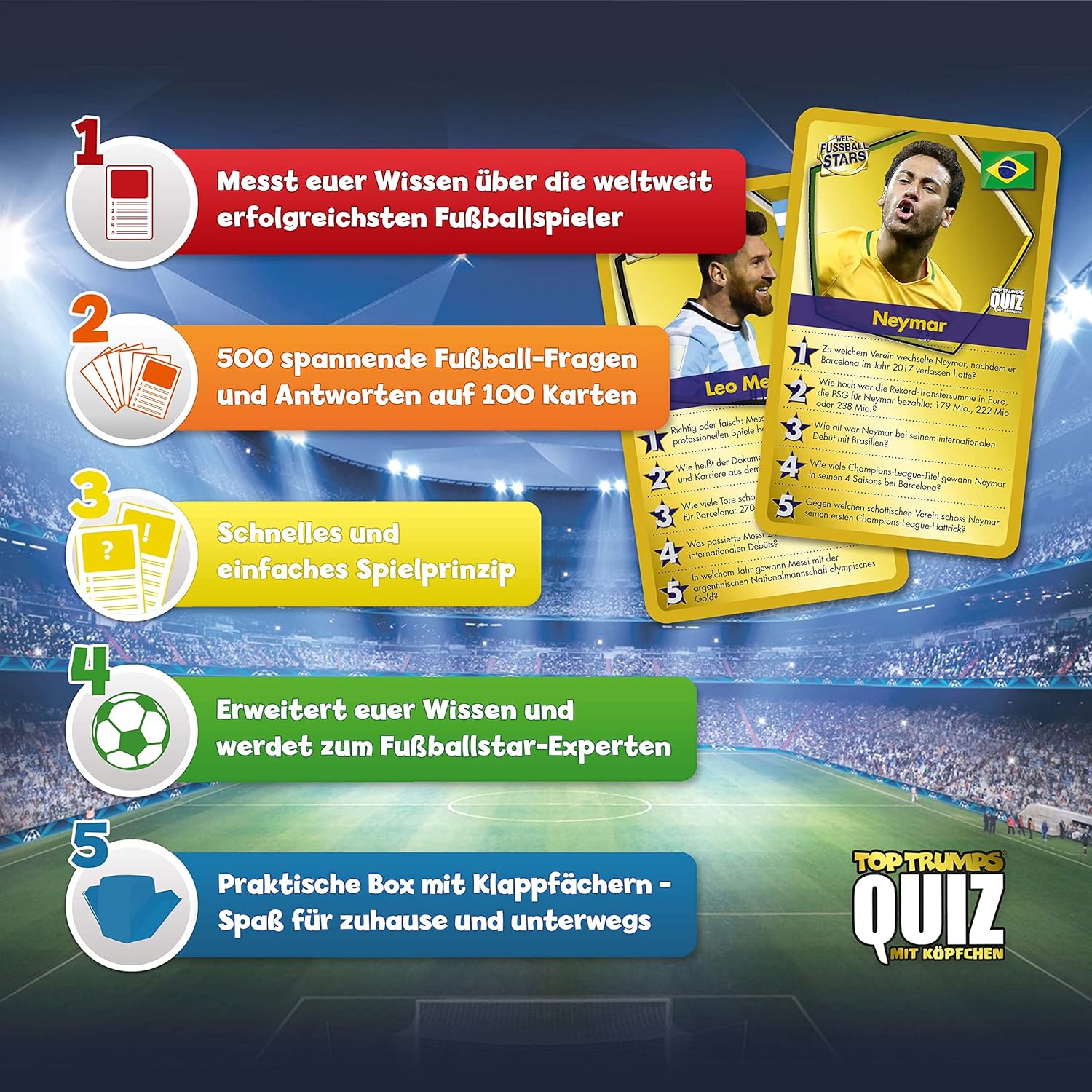 Top Trumps Quiz - Weltfußball Stars (grün)