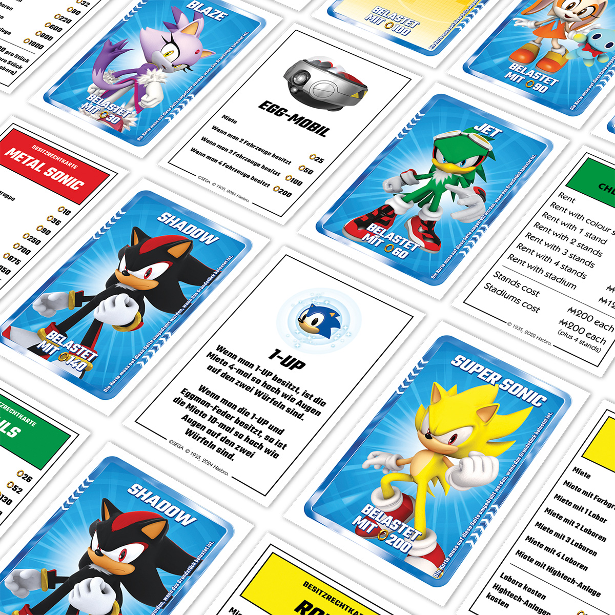 Monopoly - Sonic + 6 EXTRA Spielfiguren