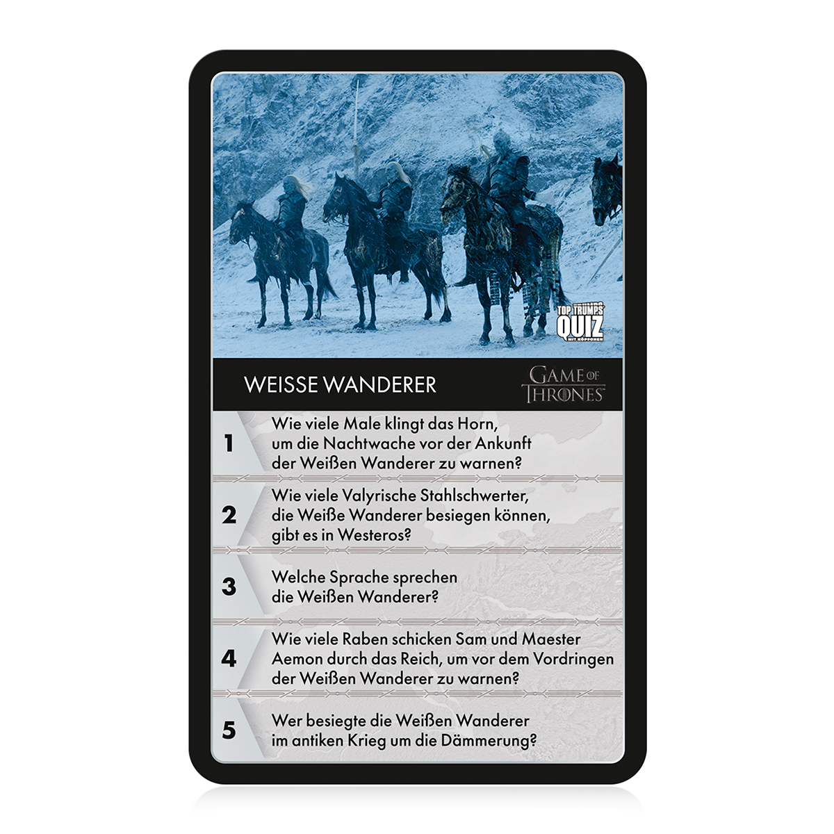 Top Trumps Quiz - Game of Thrones