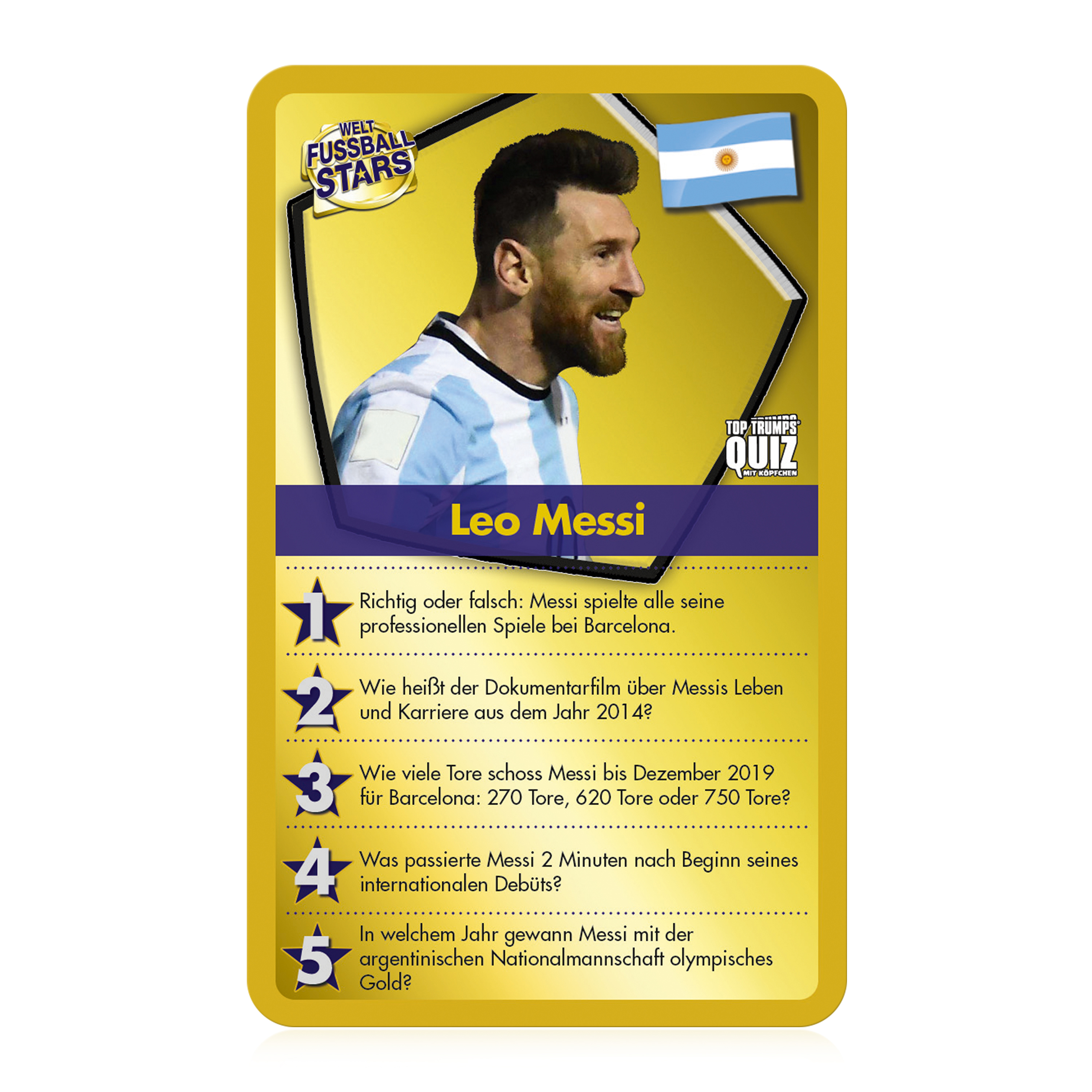 Top Trumps Quiz - Weltfußball Stars