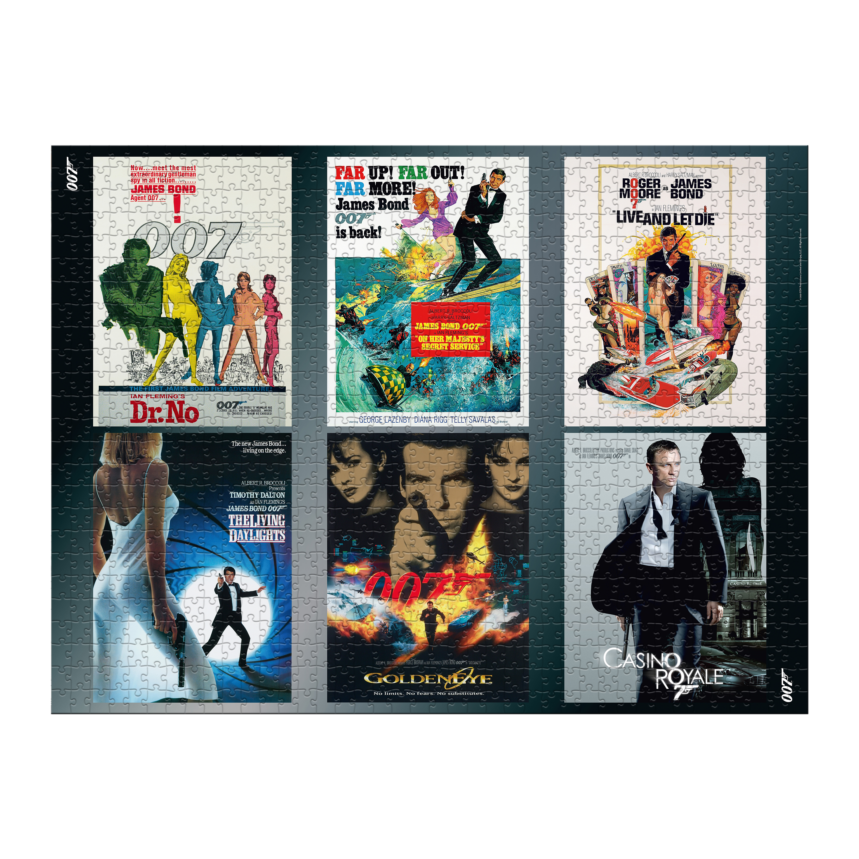 James Bond Puzzle - 1000 pieces - All Debut Posters - All 6 Bonds - 1 Puzzle