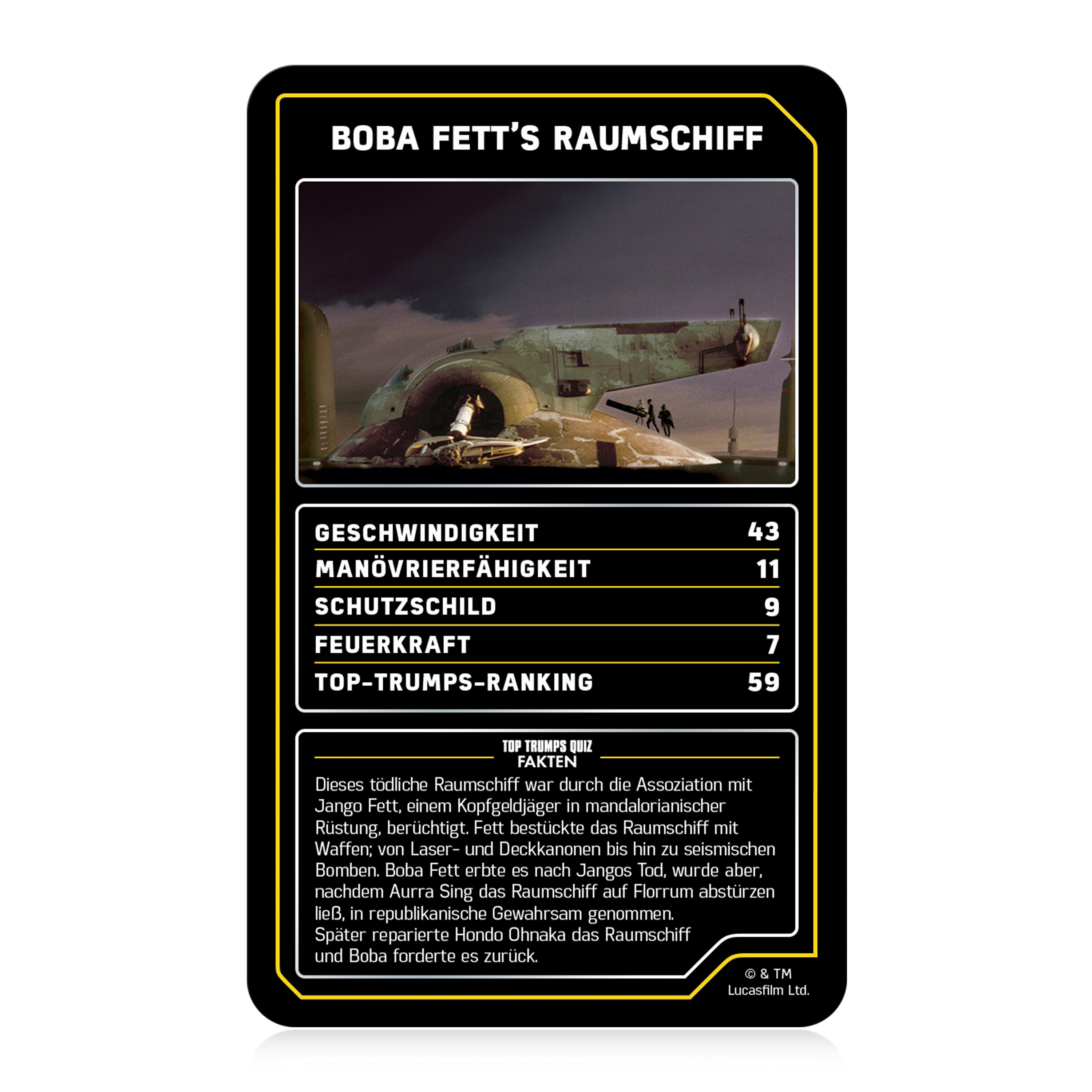 Top Trumps Collectables - Star Wars Raumschiffe  