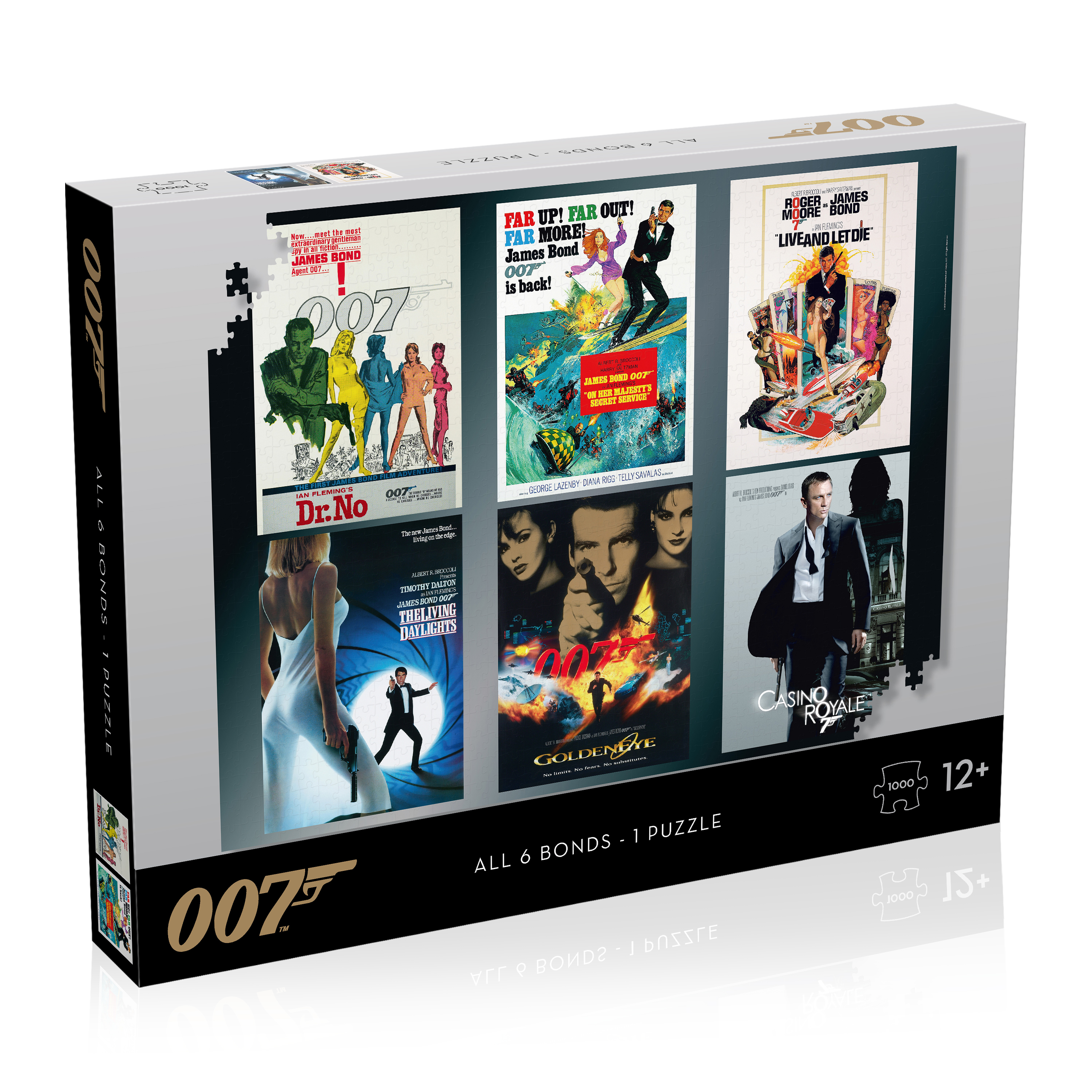 James Bond Puzzle - 1000 pieces - All Debut Posters - All 6 Bonds - 1 Puzzle