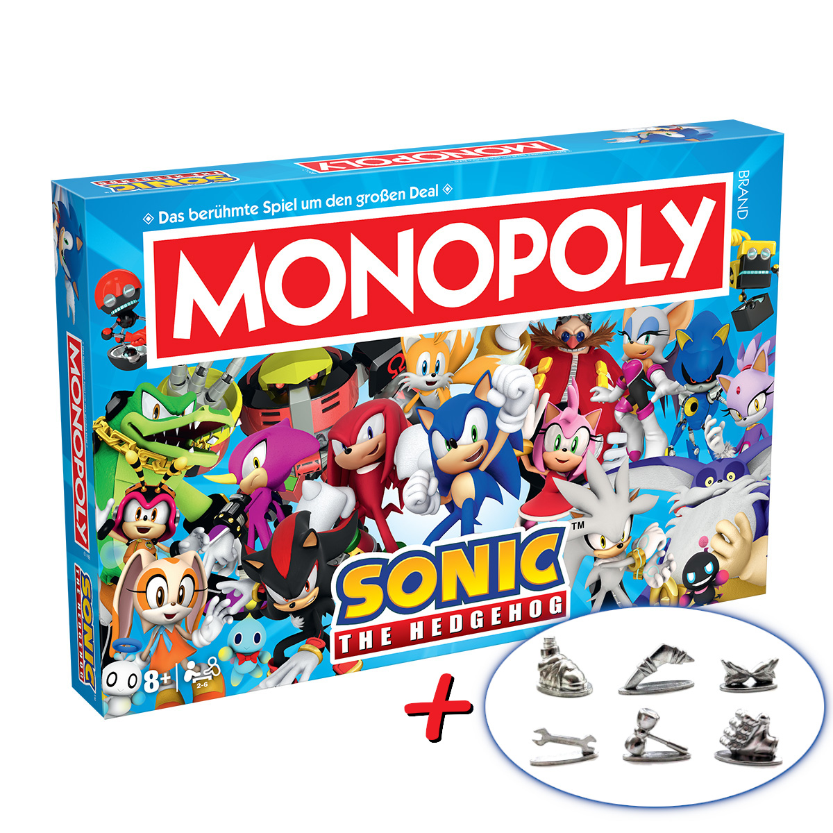 Monopoly - Sonic + 6 EXTRA Spielfiguren